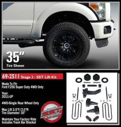 ReadyLift - ReadyLift 69-2511 2.5" Front 2" Rear SST Lift Kit for 11-16 Ford F250/F350 SD - Image 2