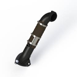 MBRP Exhaust - MBRP Exhaust GMCA428 Black 3" Armor Lite Downpipe 15-16 Silverado/Sierra 2500HD - Image 1