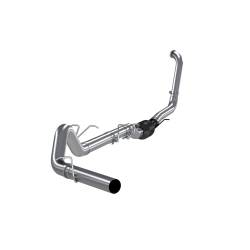 MBRP Exhaust - MBRP Exhaust S6212PLM AL 4" Turbo Back One Side Exit w/o Muffler 03-07 F250/350 - Image 1