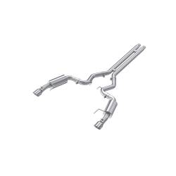 MBRP Exhaust - MBRP Exhaust S7239409 T409 3" Cat-Back Dual Split Exit w/Muffler 15-17 Mustang - Image 1