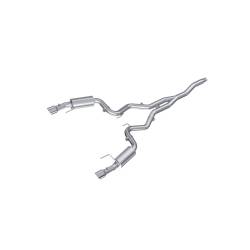 MBRP Exhaust - MBRP Exhaust S7274409 T409 3" Cat-Back Dual Split Exit w/Muffler 15-26 Mustang - Image 1