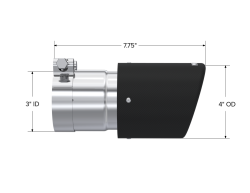 MBRP Exhaust - MBRP Exhaust T5122CF Carbon Fiber 3" Inlet Dual Wall Angle Cut 4" Outlet Tip - Image 2