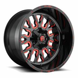Fuel 1PC - Fuel Off Road D612 STROKE 17x9 5x4.5 5x5.0 -12mm Gloss Black/Red D61217902645 - Image 1