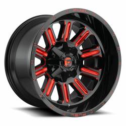 Fuel 1PC - Fuel Off Road D621 HARDLINE 18x9 5x5.5 5x150 1mm Gloss Black/Red D62118907050 - Image 1