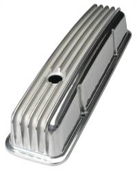 Trans-Dapt Performance - Trans-Dapt 6602 Aluminum Finned Style Retro Valve Cover Tall 58-86 Chevy 283-350 - Image 1