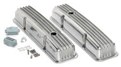 Trans-Dapt Performance - Trans-Dapt 6603 Alu. Finned Style Retro Valve Cover Short 58-86 Chevy 283-350 - Image 1