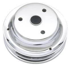 Trans-Dapt Performance - Trans-Dapt Performance 9607 Crankshaft Pulley 2 Groove Chevy 283-350 Long Chrome - Image 1