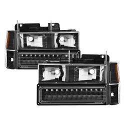 Spyder Auto - xTune Auto 5069542 Crystal Front Headlight Kit Black/Clear - Image 1
