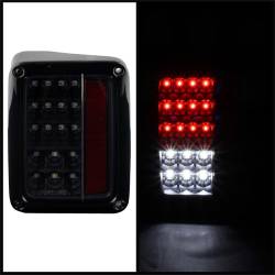 Spyder Auto - Spyder Auto 5070395 Black/Clear LED Taillights for Jeep Wrangler JK - Image 3
