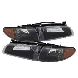 xTune Auto - xTune Auto 9023347 Crystal Front Headlight Kit Black/Clear - Image 1