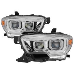 Spyder Auto - xTune 9039263 Auto Light Bar Headlights Chrome/Clear for Tacoma TRD - Image 1