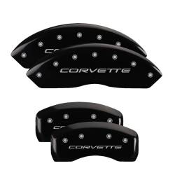 MGP Caliper Covers - MGP Caliper Covers 13007SCV5BK F/R Gloss Black for 97-04 Chevy Corvette - Image 1