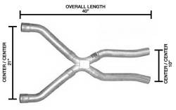 Pypes Performance Exhaust - Pypes XGG10 2.5" Intermediate Exhaust X-Pipe Kit for 78-88 GM G-Body - Image 2