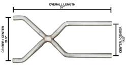 Pypes Performance Exhaust - Pypes XVA13S 3" Stainless Steel Intermediate Exhaust X-Pipe Kit Universal - Image 2