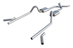 Pypes Performance Exhaust - Pypes SGC10 2.5" No Muffler Exhaust System w/X-Pipe for 55-57 Chevrolet Bel Air - Image 1