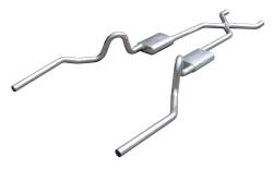 Pypes Performance Exhaust - Pypes SGA10SSR 2.5" Race Pro Dual Exhaust System w/X-Pipe for 64-72 A-Body - Image 1