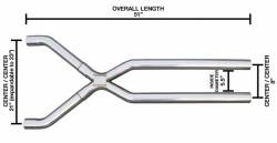 Pypes Performance Exhaust - Pypes XVF10 2.5" Mandrel-Bent Tunnel Crossover Exhaust X-Pipe Universal - Image 2