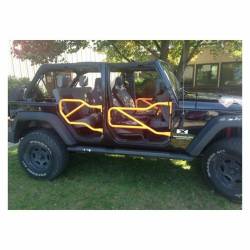 Steinjager - Steinjager Rear Tubular Trail Doors-Neon Green for Wrangler JK 4DR J0040956 - Image 4