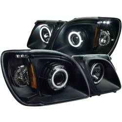 Anzo USA - Anzo USA 111170 Projector Headlight Set w/CCFL Halo Black for LX470 - Image 1