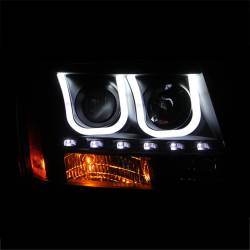 Anzo USA - Anzo USA 111273 Projector Headlight Set w/U-Bar Halo Black Tahoe/Suburban - Image 3