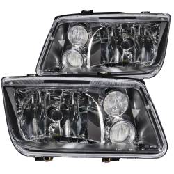 Anzo USA - Anzo USA 121169 Crystal Headlight Set w/Fog Lights Black for 99-05 VW Jetta - Image 1