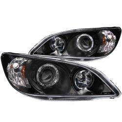 Anzo USA - Anzo USA 121059 Projector Headlight Set w/LED Halo Black for 04-05 Honda Civic - Image 1