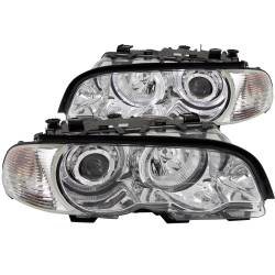 Anzo USA - Anzo USA 121268 Projector Headlight Set w/LED Halo Chrome BMW 3-Series - Image 1