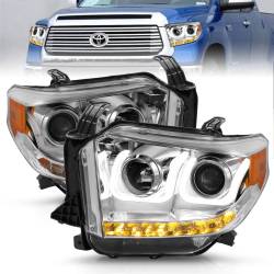 Anzo USA - Anzo USA 111319 Projector Headlight Set w/U-Bar Halo Chrome for 14-19 Tundra - Image 1