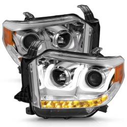 Anzo USA - Anzo USA 111319 Projector Headlight Set w/U-Bar Halo Chrome for 14-19 Tundra - Image 4