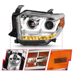 Anzo USA - Anzo USA 111319 Projector Headlight Set w/U-Bar Halo Chrome for 14-19 Tundra - Image 6