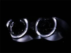 Anzo USA - Anzo USA 121261 Projector Headlight Set w/LED Halo Black for BMW 3-Series - Image 2