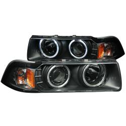 Anzo USA - Anzo USA 121011 Projector Headlight Set w/CCFL Halo Black for BMW 3-Series - Image 1