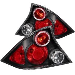 Anzo USA - Anzo USA 221046 Black Euro Clear Lens Taillight Set for 01-03 Honda Civic Coupe - Image 1