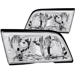 Anzo USA - Anzo 121081 Chrome Crystal Headlight Set for 94-00 Mercedes C-Class - Image 1