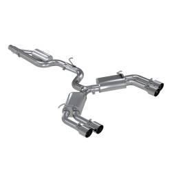 MBRP Exhaust - MBRP Exhaust S4601304 T304 SS 3" Cat-Back Valve Quad Rear Exit for 15-20 Audi S3 - Image 1