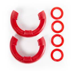 Rugged Ridge - Rugged Ridge 11235.41 D-Ring Shackle Isolator Kit Red Pair 7/8 inch - Image 1