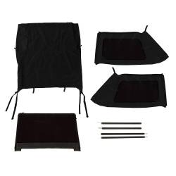 Rugged Ridge - Rugged Ridge 13790.39 Montana Soft Top Bowless Blk Dia for 07-18 Wrangler JK 2DR - Image 1