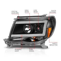 Anzo USA - Anzo USA 111517 Projector Headlight Set for 05-17 Toyota Tacoma - Image 4