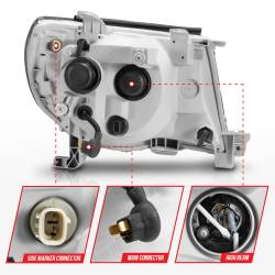 Anzo USA - Anzo USA 111517 Projector Headlight Set for 05-17 Toyota Tacoma - Image 5