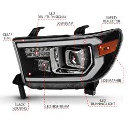 Anzo USA - Anzo USA 111447 Projector Headlight Set for 07-16 Sequoia/Tundra - Image 4