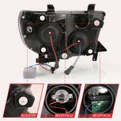 Anzo USA - Anzo USA 111447 Projector Headlight Set for 07-16 Sequoia/Tundra - Image 5