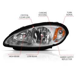 Anzo USA - Anzo USA 111472 Crystal Headlight Set for 01-05 PT Cruiser - Image 4