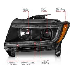 Anzo USA - Anzo USA 111568 Projector Headlight Set for 11-13 Grand Cherokee WK2 - Image 4