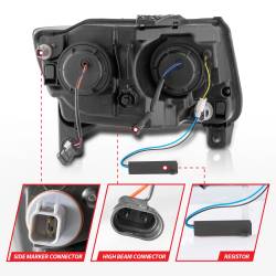 Anzo USA - Anzo USA 111568 Projector Headlight Set for 11-13 Grand Cherokee WK2 - Image 5