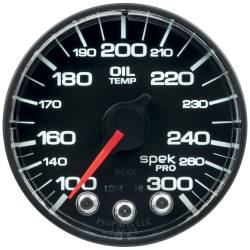 AutoMeter - AutoMeter P322328 Spek-Pro Oil Temperature Gauge 100-300F 2-1/16" Stepper Motor - Image 1
