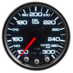 AutoMeter - AutoMeter P32252 Spek-Pro Oil Temperature Gauge 100-300F 2-1/16" Stepper Motor - Image 1