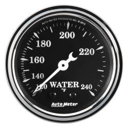 AutoMeter - AutoMeter 1733 Old Tyme Black Mech Water Temperature Gauge 120-240-DEG F 2-1/16" - Image 1
