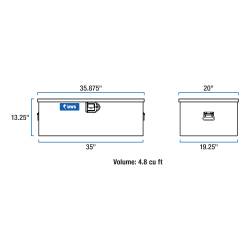 UWS - Bright Aluminum 36"' Locker LTL Shipping Only - Image 2