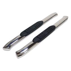 TrailFX - TrailFX A7071S 5" Oval Bent Nerf Bars SS w/Step Pads - Image 1