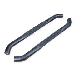 TrailFX - TrailFX A0056T Nerf Bar 3" Black Powder Round Bent 90-DEG w/Step Pads Rocker Mnt - Image 1